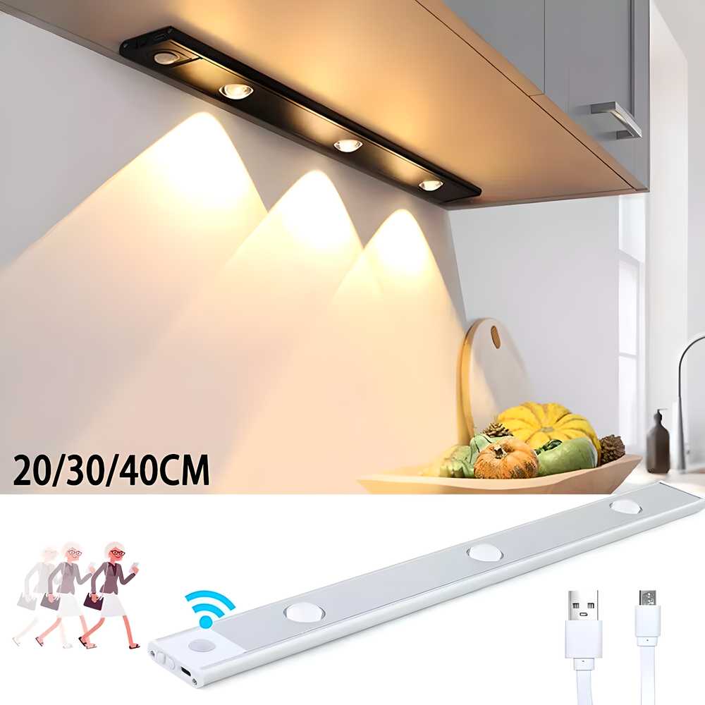 LED Motion Sensor Cabinet Light – Wireless, USB Rechargeable & Smart!