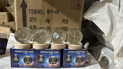 3D Crystal Lamp Ball – Enchanting Glow with Assorted Designs